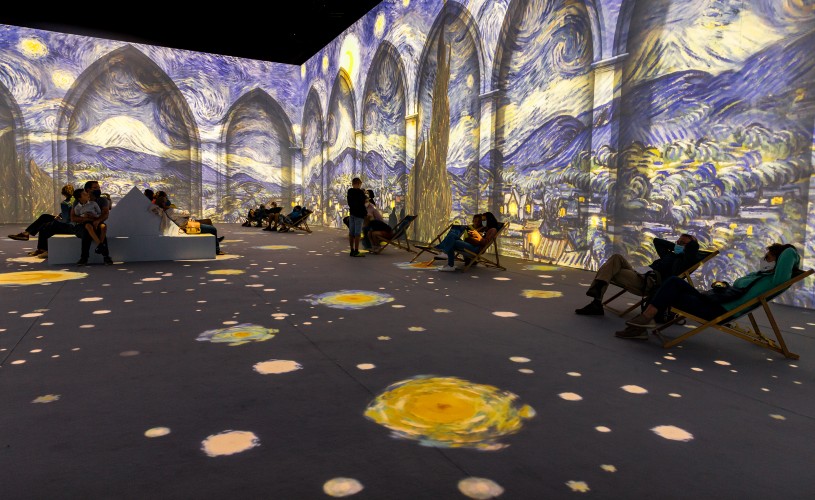 Projection room at Van Gogh: The Immersive Experience